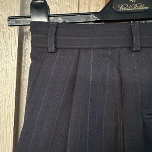 POLO Ralph Lauren Vintage Ladies Navy All Wool Pinstripe Pleated Pants - Size 4